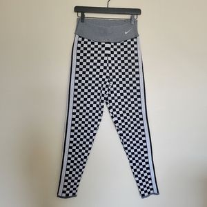 Nike checkered black and white joggers
